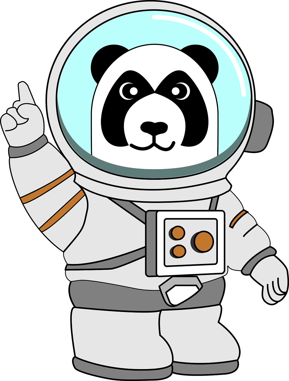 A Panda astronaut